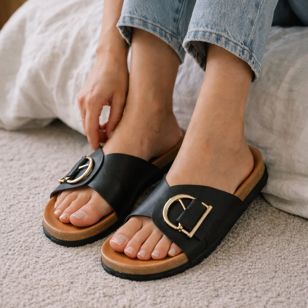 Bequeme Sandalen mit Schnalle