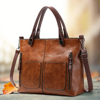 Damenhandtasche mit Schultergurt, geräumig, elegant, Vintage-Stil