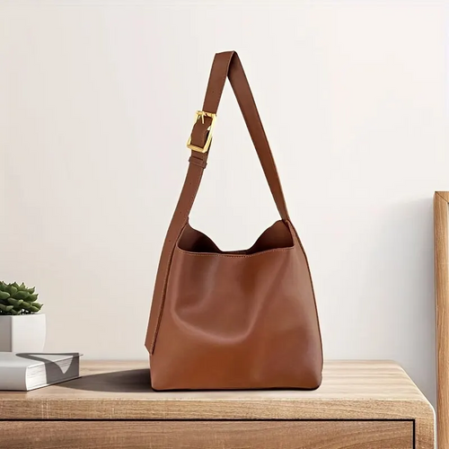 Geräumige, elegante Damen-Schultertasche – Bucket-Hobo-Bag