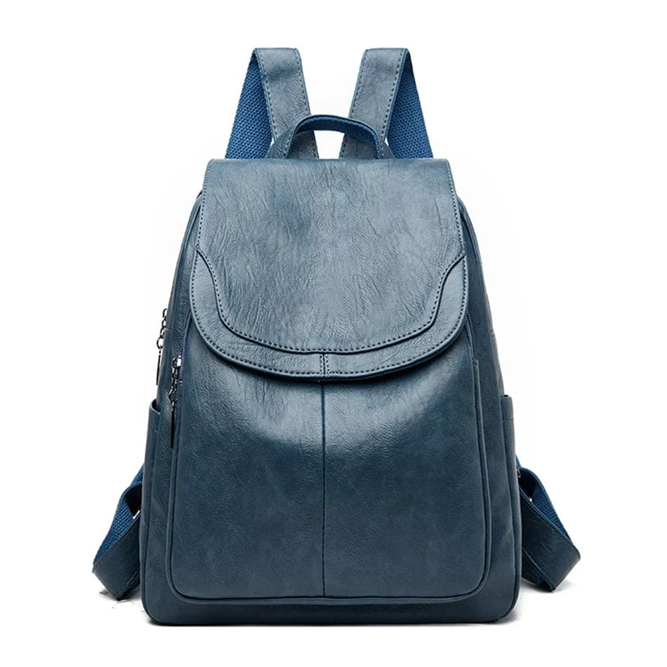 Eleganter Damenrucksack aus Kunstleder, geräumig, diebstahlsicher