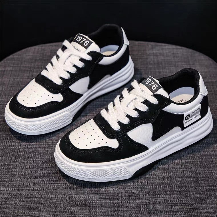 Sneaker Donna Casual Basse in similpelle bicolore