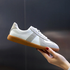 Sneaker Donna in similpelle Stile German Trainer con Suola in Gomma