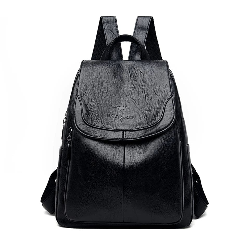 Eleganter Damenrucksack aus Kunstleder, geräumig, diebstahlsicher