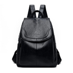Eleganter Damenrucksack aus Kunstleder, geräumig, diebstahlsicher