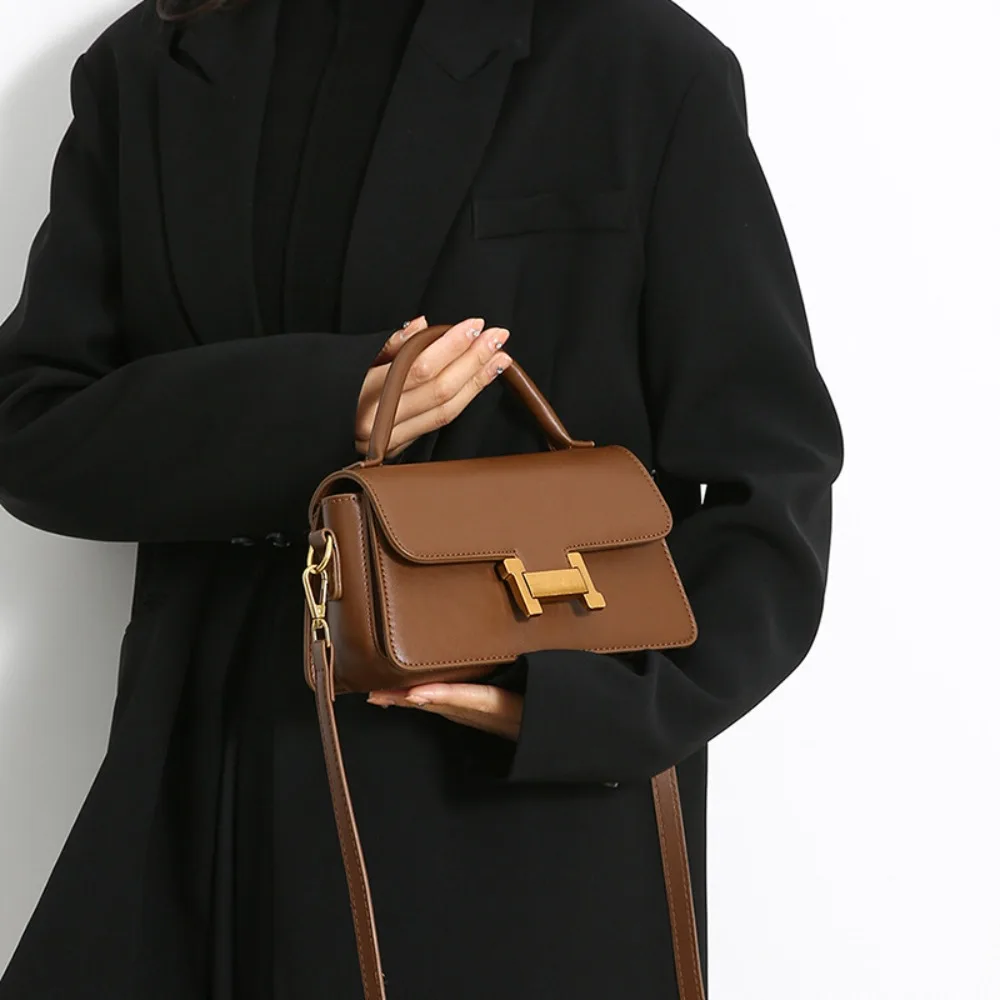 Borsa a Mano Donna con Tracolla e Chiusura Dorata - Borsa Elegante Piccola