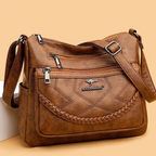 Vintage Damen-Umhängetasche mit vielen Fächern