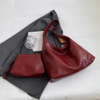 Borsa a Spalla Donna in similpelle Lucida - Borsa Hobo Capiente
