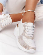 Scarpe da Ginnastica Donna Sneaker Casual con Zeppa